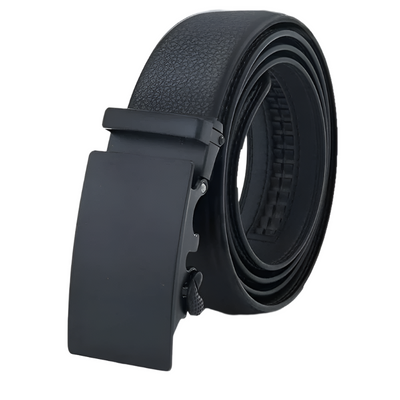 Men's Premium Leather & Microfiber Ratchet Belt - Adjustable with Unique Slide Belt Buckle