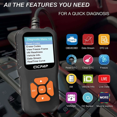 OBD2 Scanner Code Reader, Engine Fault Car Diagnostic Tool for Quick Error Code Detection