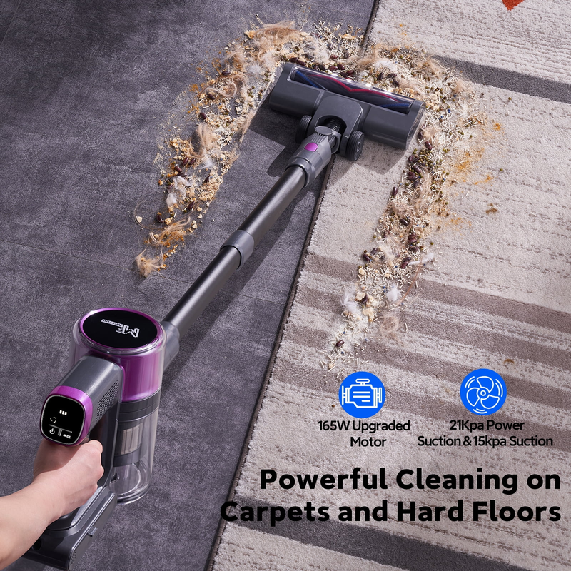 Cordless Stick Vacuum Cleaner - Lightweight with LED Display Screen