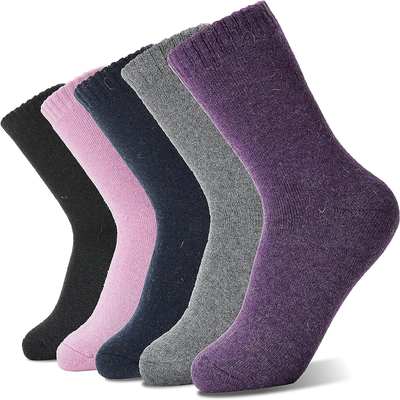 5 Pack Merino Wool Hiking Socks for Women