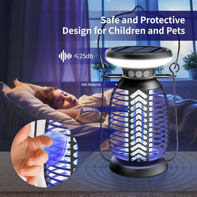 Outdoor Solar Bug Zapper with LED Light - 4000mAh - IP66 Waterproof