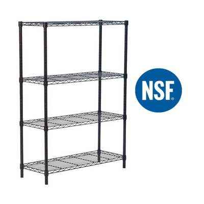 4 Layer Metal Wire Shelving Rack - Adjustable Unit