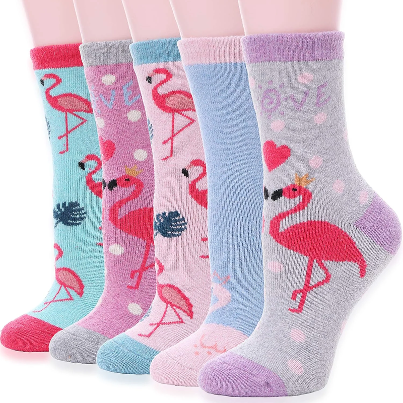 5 Pack Merino Wool Hiking Socks for Women