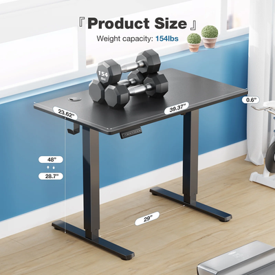 Electric Standing Desk, Height Adjustable Desk, Ergonomic Stand up Desk with Memory Preset