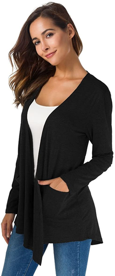 TownCat Cardigans for Women Loose Casual Long Sleeved Open Front Breathable Cardigans with Pockets