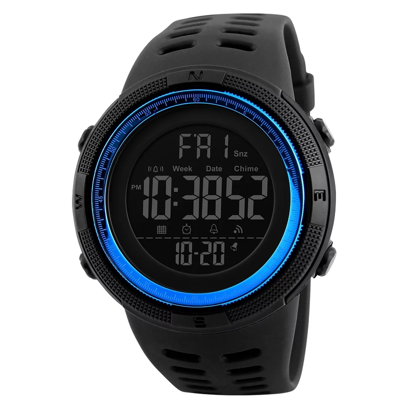 Men's Waterproof Digital Sport Watch, Alarm, Back Light, Classic Big Face