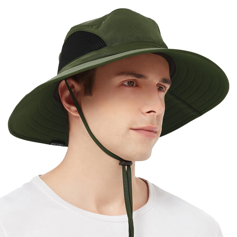 Wide Brim Bucket Hat - Water Repelling Sun Hat