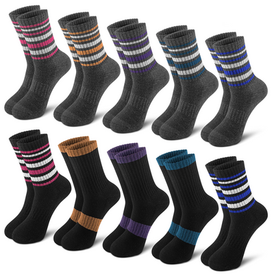 10 Pairs of Women's Warm Wool Socks - Thick Knit Thermal Boot Crew