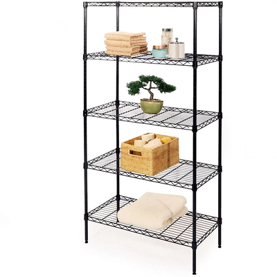 4 Layer Metal Wire Shelving Rack - Adjustable Unit