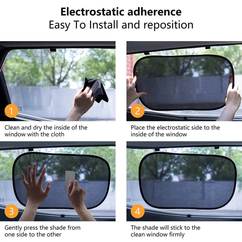 4 Pack Car Window Shade - Window Screen Car Sun Shade