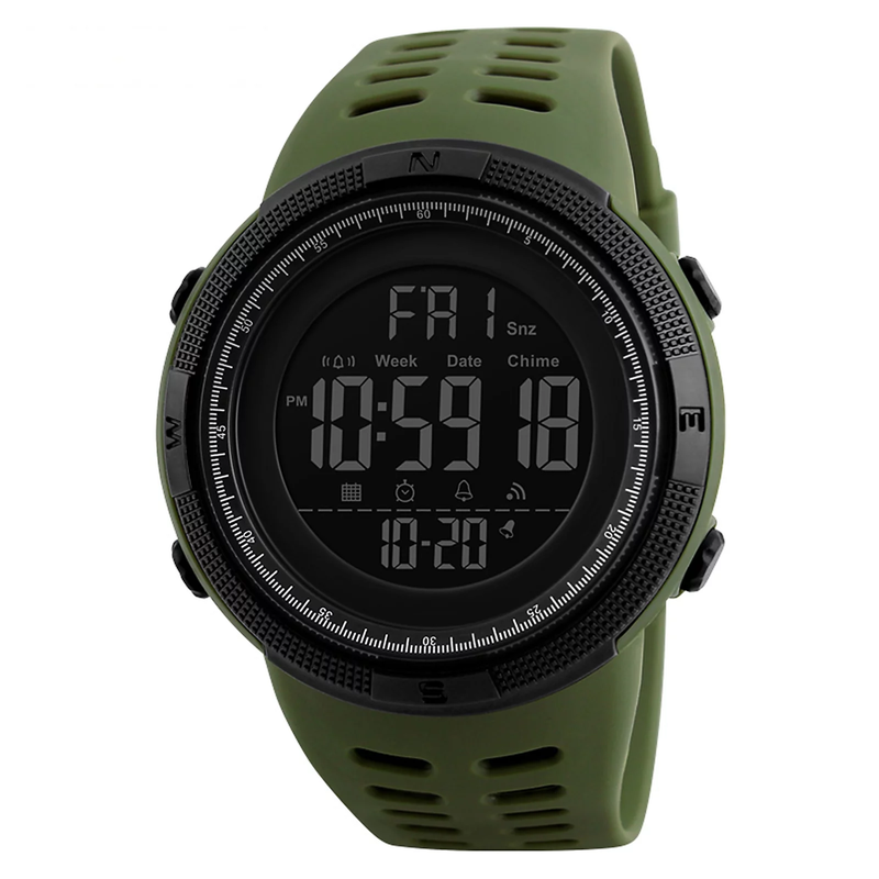 Men's Waterproof Digital Sport Watch, Alarm, Back Light, Classic Big Face