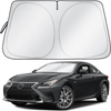 Car Windshield Sun Shade with Storage Pouch, Foldable UV Protection