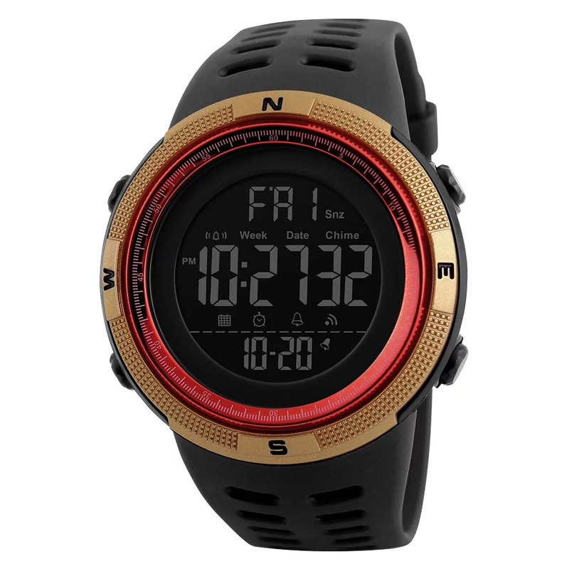 Men's Waterproof Digital Sport Watch, Alarm, Back Light, Classic Big Face