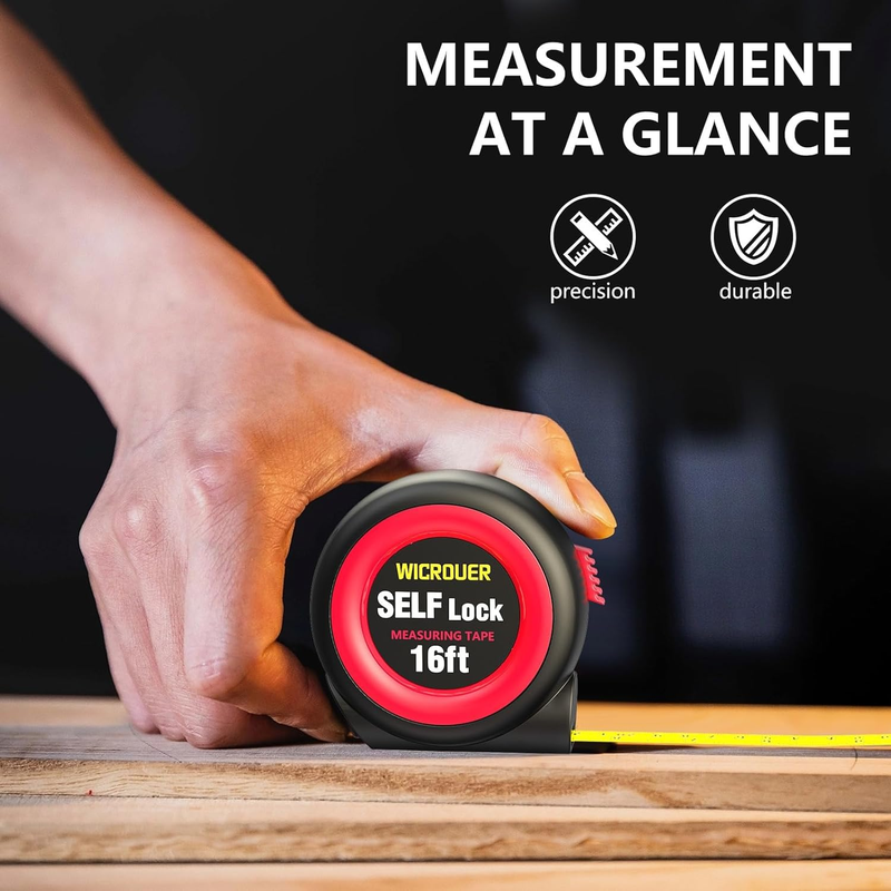 16 FT Self-Locking Tape Measure, Steel Made Retractable