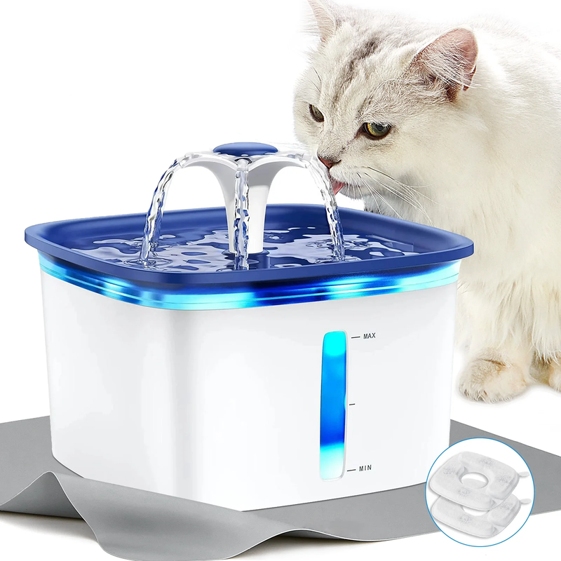 Pet Fountain with Anti-Slip Mat Dispenser with Smart Pump - Cat or Dog