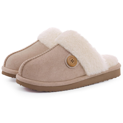 Woman's Fuzzy Slippers - Memory Foam