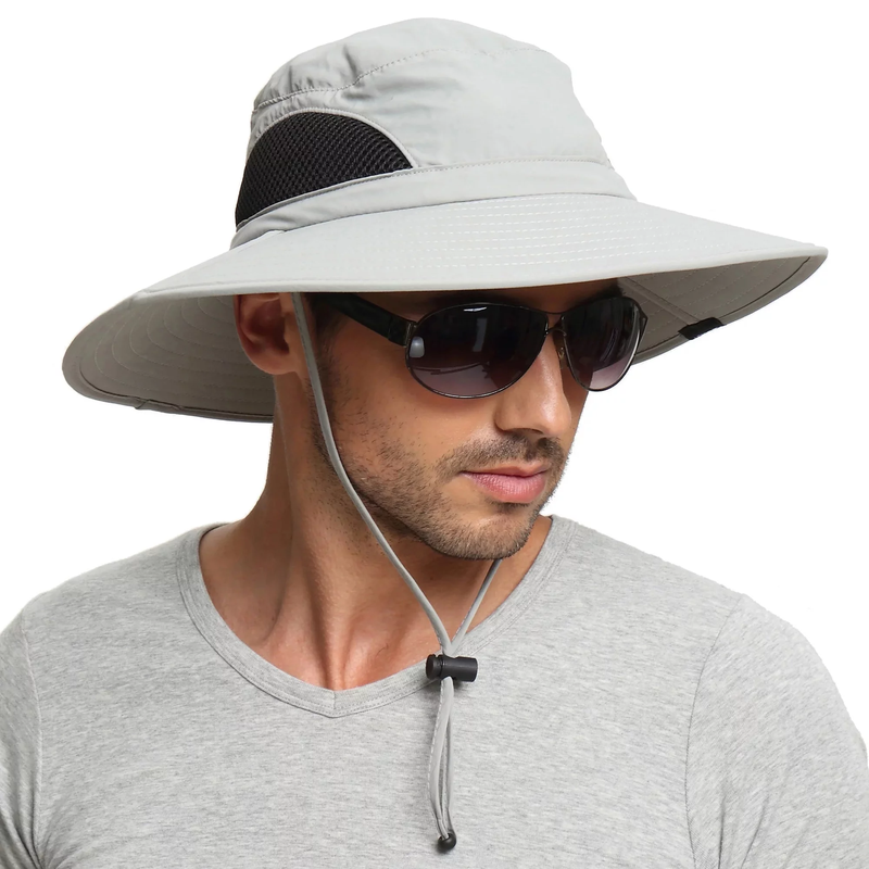 Wide Brim Bucket Hat - Water Repelling Sun Hat