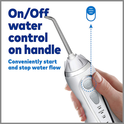 Waterpik Cordless Advanced Water Flosser For Teeth, Gums, Braces, Dental Care With Travel Bag and 4 Tips, ADA Accepted, Rechargeable, Portable, and Waterproof, White WP-560