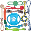 12 Pack Dog Chew Toys for Large Dogs - Aggressive Chewers, 100% Cotton for Teeth Cleaning