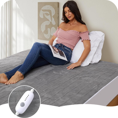 Heated Mattress Pad 5 Heating Levels Dual Control with 10 Hours Auto-Off