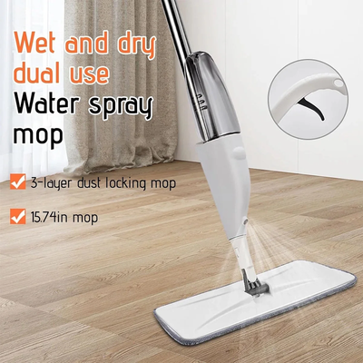 Wet Dry Microfiber Spray Mop for Floor Cleaning with 2 Washable Pads