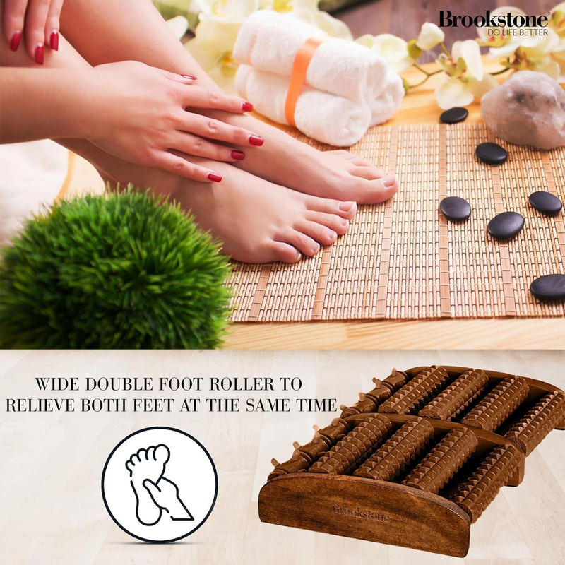 Wooden Foot Roller Massager for Plantar Fasciitis Relief and Stress Relief