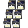 6-Pack Solar Motion Sensor Outdoor Lights, Waterproof Wireless Security Lighting