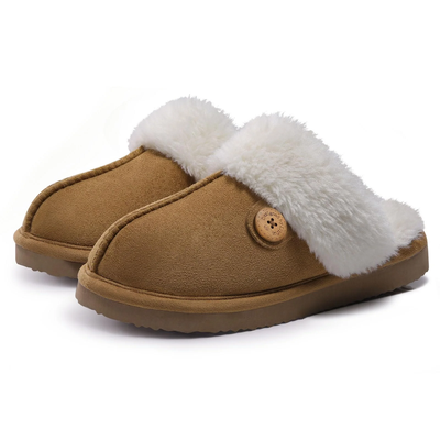 Woman's Fuzzy Slippers - Memory Foam