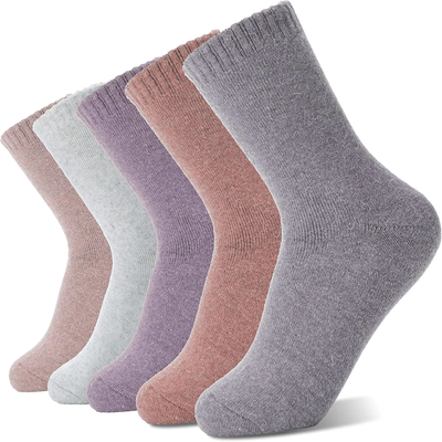 5 Pack Merino Wool Hiking Socks for Women