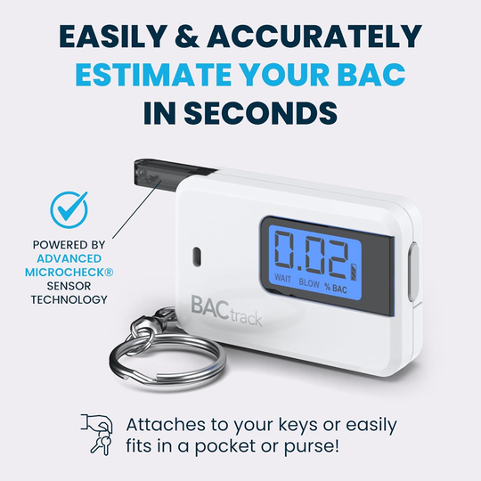 Keychain Breathalyzer - Ultra-Portable Pocket Keyring Alcohol Tester for Personal Use