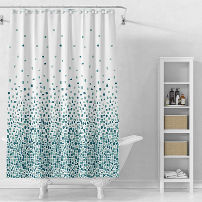 Waterproof 4G Lightweight Shower Curtain Liner 72 x 72 With Heavy Duty Magnets