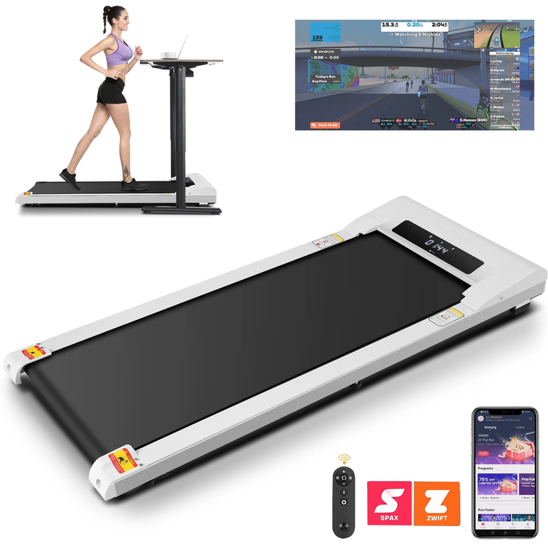 Walking Pad Treadmill with Smart App Remote Control 2.5HP with LED Display