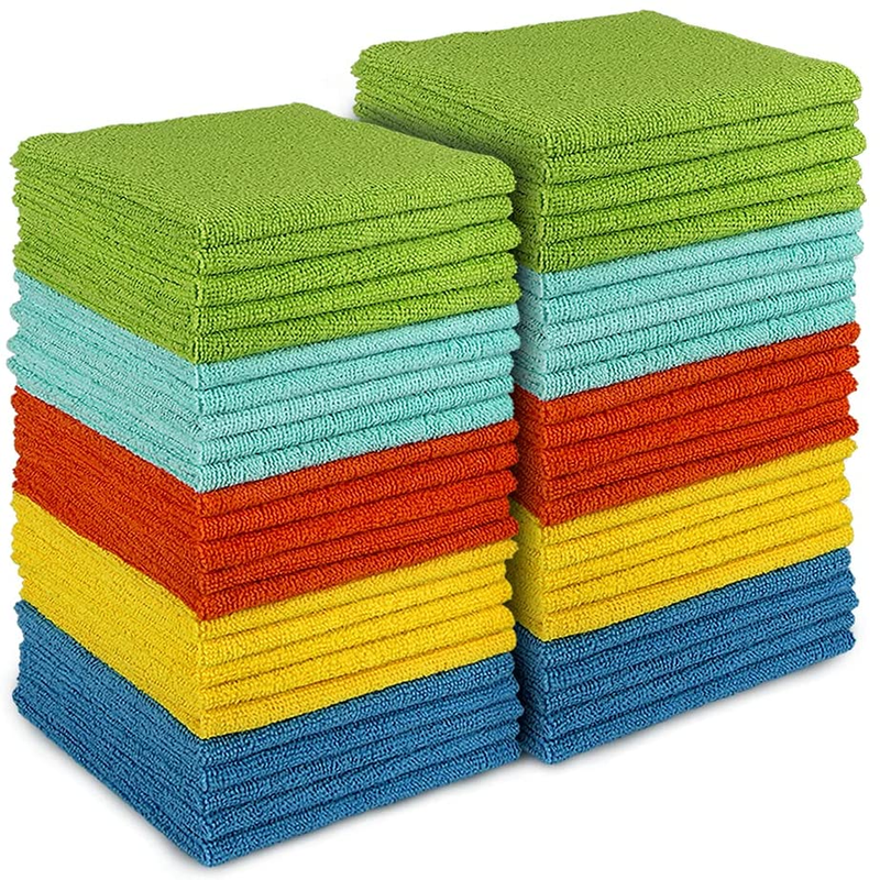 50 Pack Microfiber Cleaning Cloths, All-Purpose Cleaning Rags