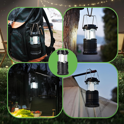 4 Pack Lantern Collapsible Camping Lights, Battery Operated Lanterns 