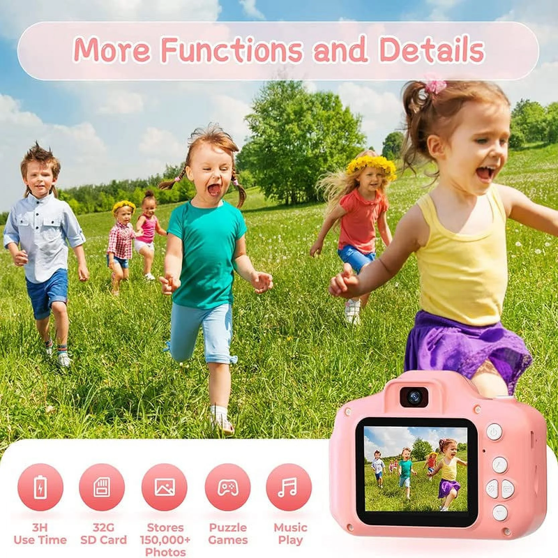 Kids1080P HD 20MP Digital Camera with 32GB SD Card