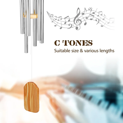 Wind Chimes Bells -  6 Metal Tubes