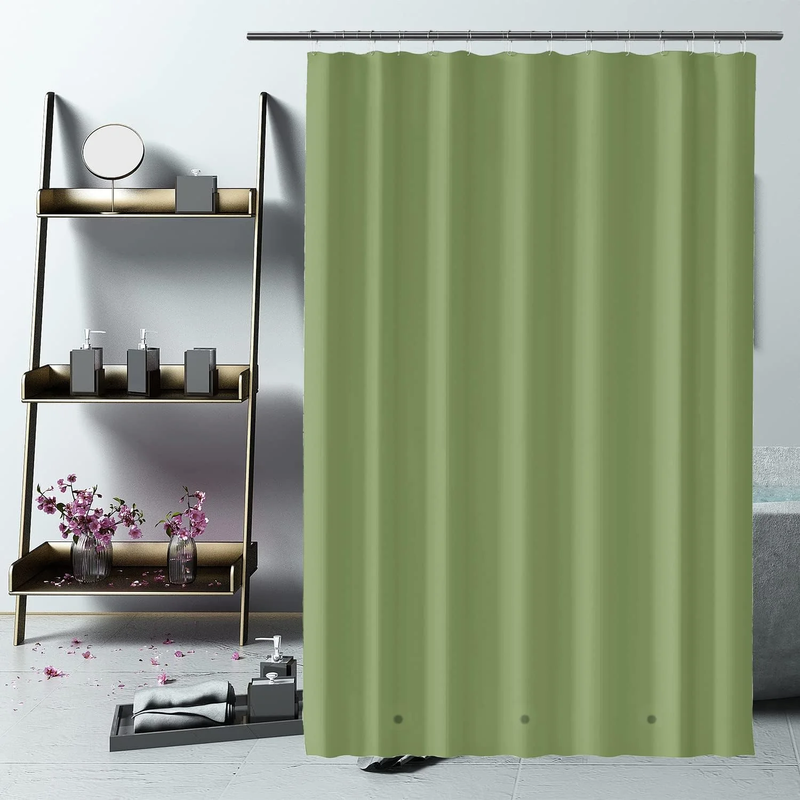 Waterproof 4G Lightweight Shower Curtain Liner 72 x 72 With Heavy Duty Magnets