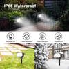 2 Pack Solar Spot Lights, 66 LEDs - Landscape Spotlights IP65 Waterproof, 660 Lumens