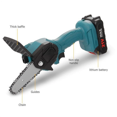 4" Mini Saw Cordless Power - Battery Operated - 21 Volt 2Ah Lithium-Ion