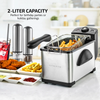 2 Liter Capacity Electric Deep Fryer with Viewing Window