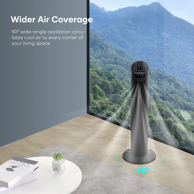 30" Tower Fan 70° Oscillating Cooling Fan with Remote Control 3 Speeds 3 Wind Modes, 7.5H Timer