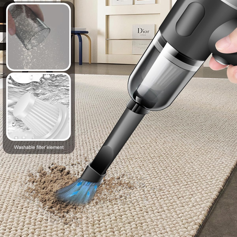 Portable Wireless Handheld Car Vacuum Cleaner - High Power Rechargeable 