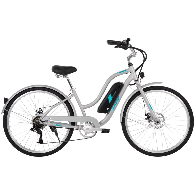 Women's Everett 27.5" Comfort Electric Bike, Grey, 36V, 350W, UL2849 Compliant