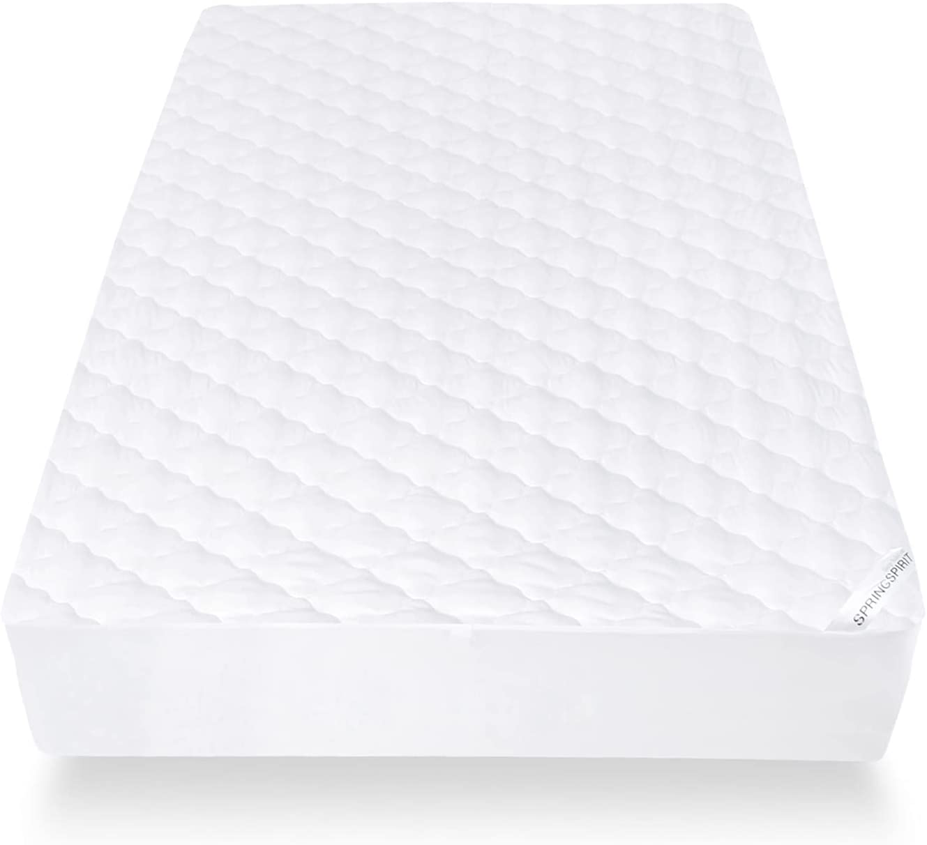 SPRINGSPIRIT Mattress Protector Waterproof Full XL Size, Breathable & Machine Washable Full XL Mattress Pad Cover Quilted Fitted with Deep Pocket up to 14" Depth