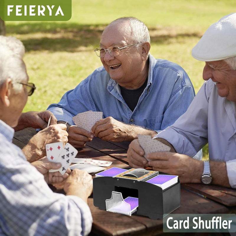 Automatic Card Shuffler - Battery-Operated Electric Shuffler