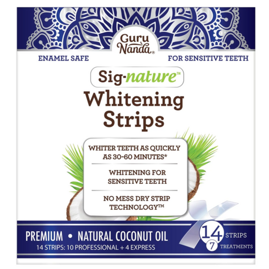 Teeth Whitening Strips with Coconut Oil - 7 Day Treatment