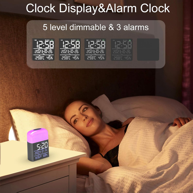 Digital Sunrise Alarm Clock - 9 Color Night Light