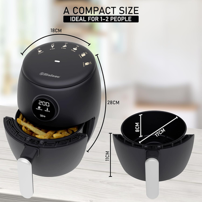 2.1Qt Air Fryer with Digital Display, Rapid Air Circulation, 60 Min Timer