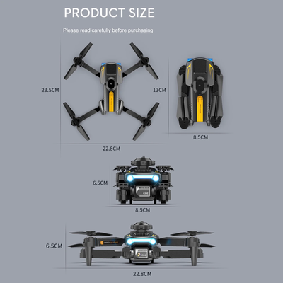 4K Drone with HD Dual Camera, Gesture Control, 3D Flight, Altitude Hold, One-Key Start, Optical Positioning