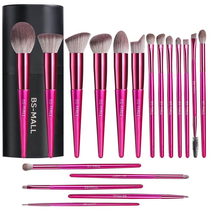 18 Piece Makeup Brush Set with Case